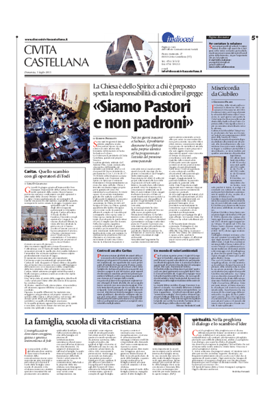 Avvenire - pagina diocesana del 05/07/2015